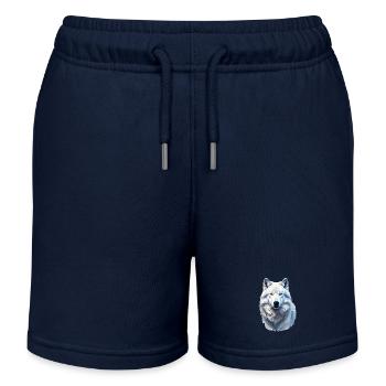 Loup arctique - Short de jogging enfant bio Stanley/Stella - bleu marine - Devant