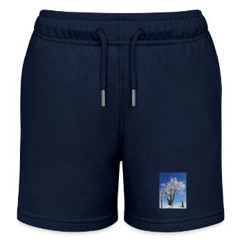 Eisige Kälte - Kinder Organic Joggingshorts Mini Bolter von Stanley/Stella - Navy - Vorne