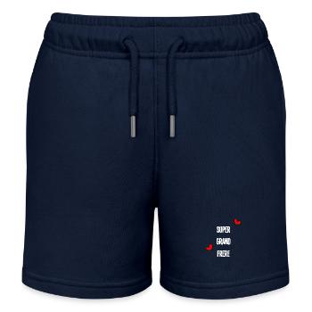 SUPER GRANDE FRÈRE. FÉLICITATION. NAISSANCE. FRÈRE - Short de jogging enfant bio Stanley/Stella - bleu marine - Devant