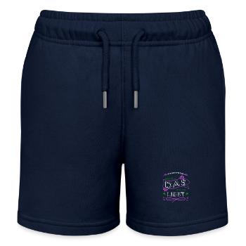 Idée cadeau de propriétaire de chien de caniche cool - Short de jogging enfant bio Stanley/Stella - bleu marine - Devant