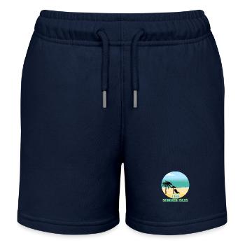 Die Inseln, Sommer - Kinder Organic Joggingshorts Mini Bolter von Stanley/Stella - Navy - Vorne