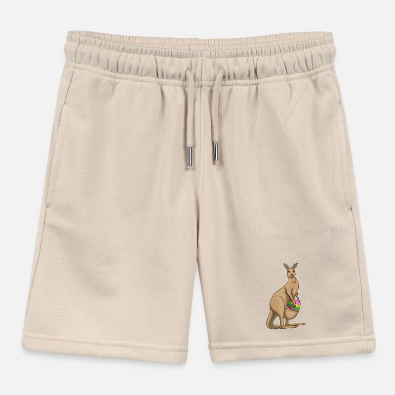 Kangaroo Easter Easter Egg Kids Organic Sweat Shorts by Stanley/Stella