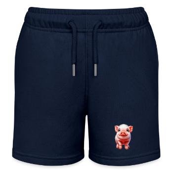 Ferkel-Ferkel - Kinder Organic Joggingshorts Mini Bolter von Stanley/Stella - Navy - Vorne