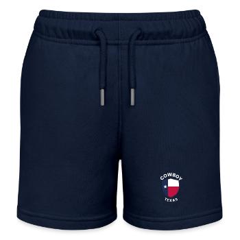 Cowboy Texas Shield Design graphique - Short de jogging enfant bio Stanley/Stella - bleu marine - Devant