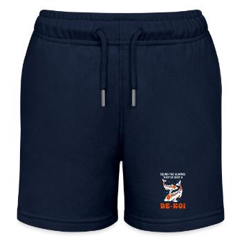 Koi Koi Koi Koi Koi Fish Koi Carp - Kids Organic Sweat Shorts by Stanley/Stella - navy - Front