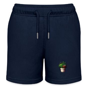 Microgreens Agriculture Vegan Sprouts - Kids Organic Sweat Shorts by Stanley/Stella - navy - Front
