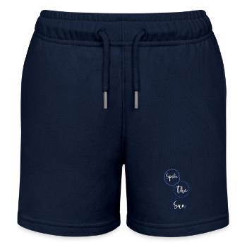 funny beach volleyball players present idea - Kinder Organic Joggingshorts Mini Bolter von Stanley/Stella - Navy - Vorne