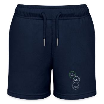 Healing Power Inner Healing Humor Support Network - Kids Organic Sweat Shorts by Stanley/Stella - navy - Front