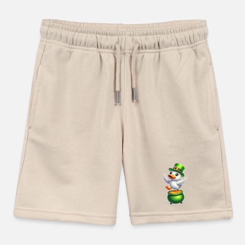 Doux Canard De La Saint-Patrick Chapeau Haut de Forme Trèfle Short de jogging enfant bio Stanley/Stella