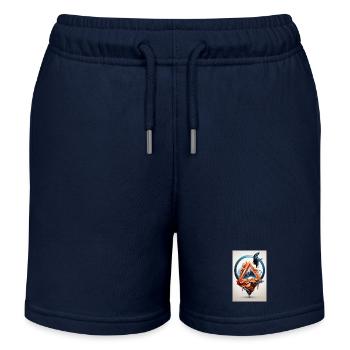 Eagle on melting mountains - Kids Organic Sweat Shorts by Stanley/Stella - navy - Front