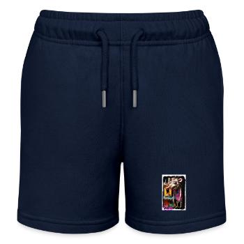 Imaginative mascot doll with colorful dress - Kids Organic Sweat Shorts by Stanley/Stella - navy - Front