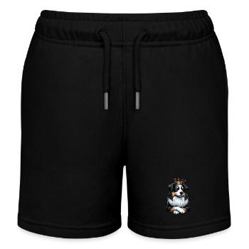 Australian Shepherd Aussie Aussie Owners Aussies - Kids Organic Sweat Shorts by Stanley/Stella - navy - Front