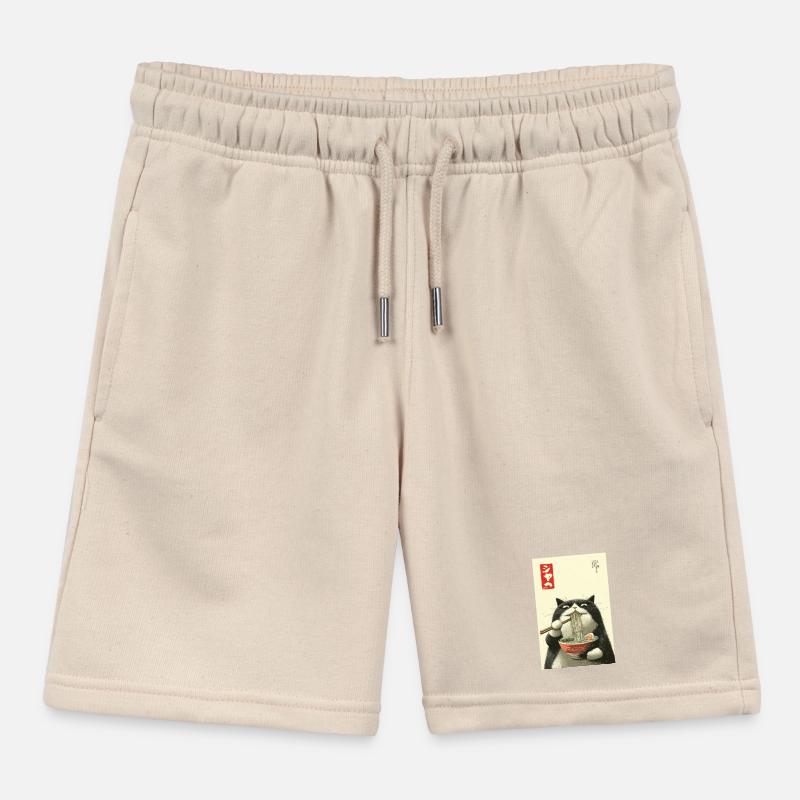 Ramen-Katze im Ukiyo-e-Stil Kinder Organic Joggingshorts Mini Bolter von Stanley/Stella