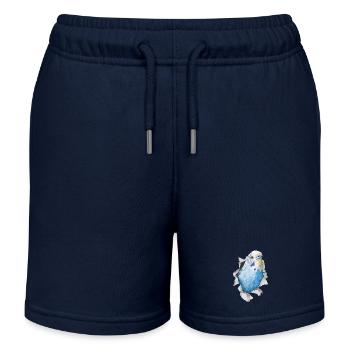 Wellensittich - Kinder Organic Joggingshorts Mini Bolter von Stanley/Stella - Navy - Vorne