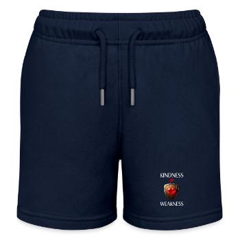 Herzschutz: Freundlichkeit ungleich Schwäche - Kinder Organic Joggingshorts Mini Bolter von Stanley/Stella - Navy - Vorne