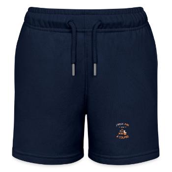 T-shirt - I can't I have wood to cut - Kids Organic Sweat Shorts by Stanley/Stella - navy - Front