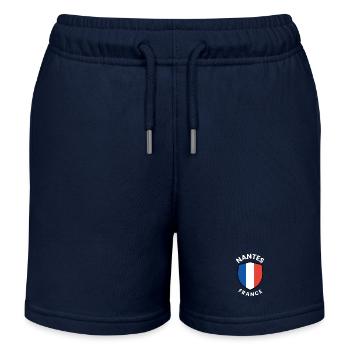 Conception du bouclier de Nantes, France - Short de jogging enfant bio Stanley/Stella - bleu marine - Devant