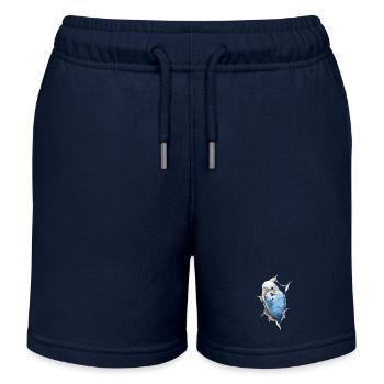 Wellensittich - Kinder Organic Joggingshorts Mini Bolter von Stanley/Stella - Navy - Vorne