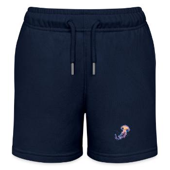 Méduse - Short de jogging enfant bio Stanley/Stella - bleu marine - Devant