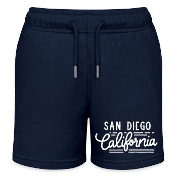 San Diego - California - Short de jogging enfant bio Stanley/Stella - bleu marine - Devant