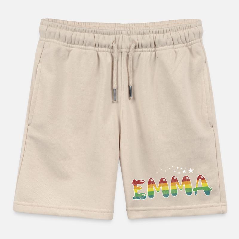 First name Emma Maiden name gift Kids Organic Sweat Shorts by Stanley/Stella