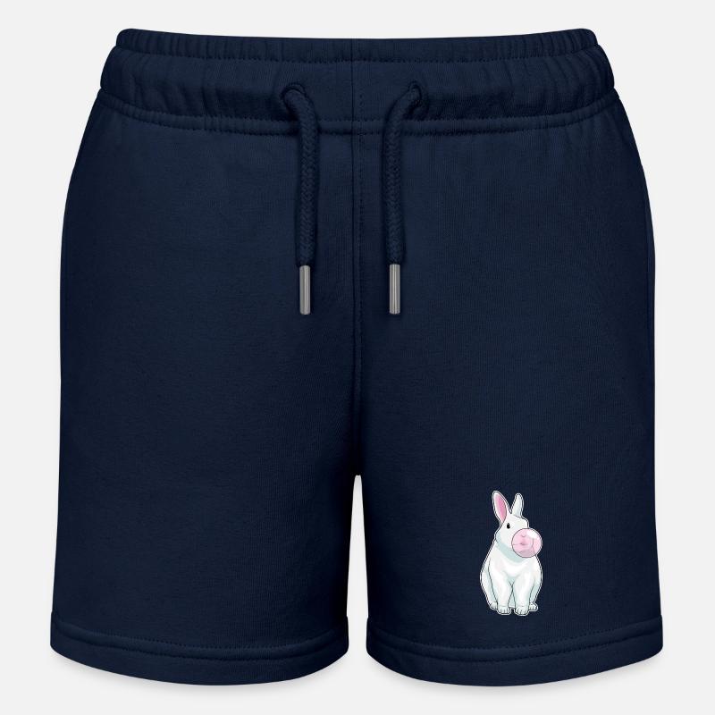 Gomme à mâcher de lapin - Short de jogging enfant bio Stanley/Stella - bleu marine