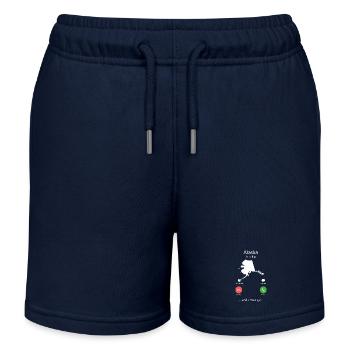 Alaskan Malamute Is Calling Funny Dog Owner - Kids Organic Sweat Shorts by Stanley/Stella - navy - Front