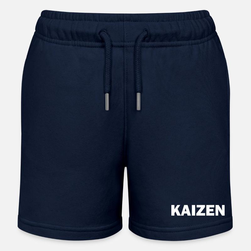KAIZEN WHITE - Short de jogging enfant bio Stanley/Stella - bleu marine