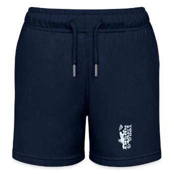 Husky Portrait Schrift - Kinder Organic Joggingshorts Mini Bolter von Stanley/Stella - Navy - Vorne