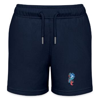 Sirène grecque, amphore, corail de mer - Short de jogging enfant bio Stanley/Stella - bleu marine - Devant
