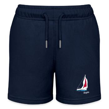 sailing ship segler segeln - Kinder Organic Joggingshorts Mini Bolter von Stanley/Stella - Navy - Vorne
