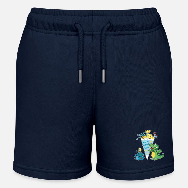 Dragon-écolier. Oh mon sac ! - Short de jogging enfant bio Stanley/Stella - bleu marine