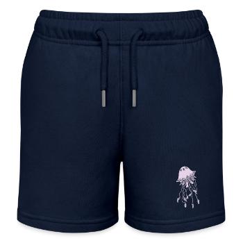 Méduse - Short de jogging enfant bio Stanley/Stella - bleu marine - Devant
