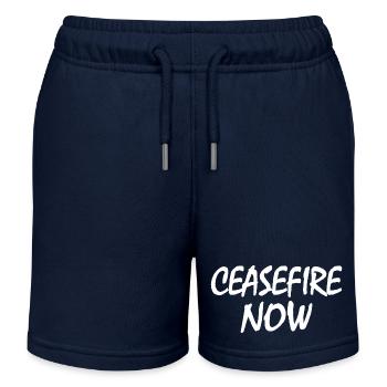 Ceasefire now - Kinder Organic Joggingshorts Mini Bolter von Stanley/Stella - Navy - Vorne