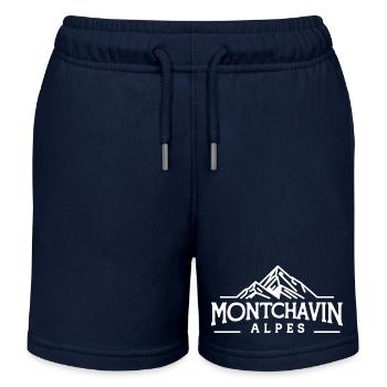 Montchavin - Alpes - Short de jogging enfant bio Stanley/Stella - bleu marine - Devant