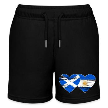 Ecosse Argentine Drapeau Coeur Utilisé - Short de jogging enfant bio Stanley/Stella - bleu marine - Devant
