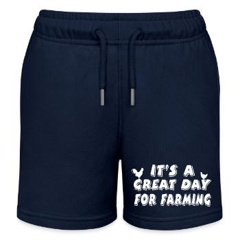 Farm - Kids Organic Sweat Shorts by Stanley/Stella - navy - Front