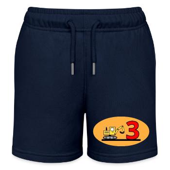 Excavatrice - Short de jogging enfant bio Stanley/Stella - bleu marine - Devant