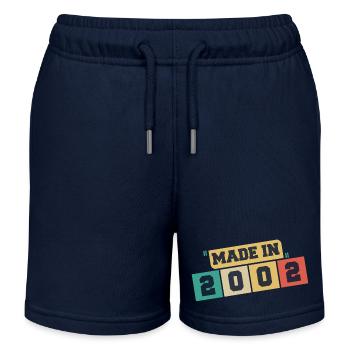 2002 anniversaire 2002 né en 2002 anniversaire - Short de jogging enfant bio Stanley/Stella - bleu marine - Devant