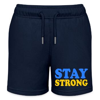 Stay strong - Kinder Organic Joggingshorts Mini Bolter von Stanley/Stella - Navy - Vorne