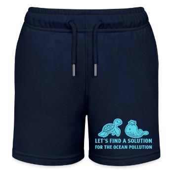 Marine Conservation - Kids Organic Sweat Shorts by Stanley/Stella - navy - Front