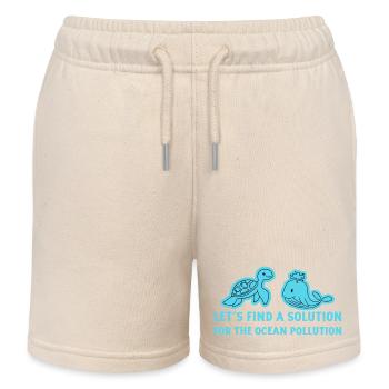 Marine Conservation - Short de jogging enfant bio Stanley/Stella - écru doux - Devant