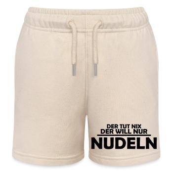 der tut nix, der will nur nudeln - Kinder Organic Joggingshorts Mini Bolter von Stanley/Stella - Natur - Vorne