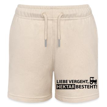 liebe vergeht, hektar besteht - Kinder Organic Joggingshorts Mini Bolter von Stanley/Stella - Natur - Vorne
