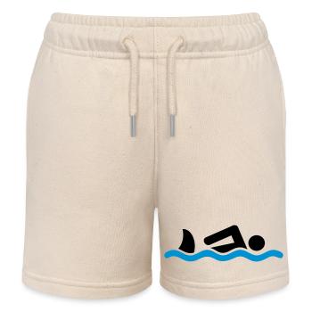 nager avec le requin - Short de jogging enfant bio Stanley/Stella - écru doux - Devant