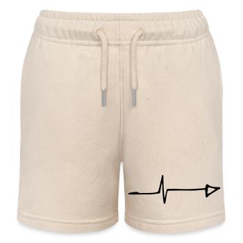 arrow right heartbeat arrows - Kids Organic Sweat Shorts by Stanley/Stella - soft Ecru - Front