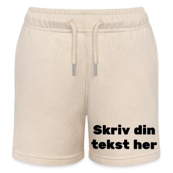 write your text here - Kids Organic Sweat Shorts by Stanley/Stella - soft Ecru - Front