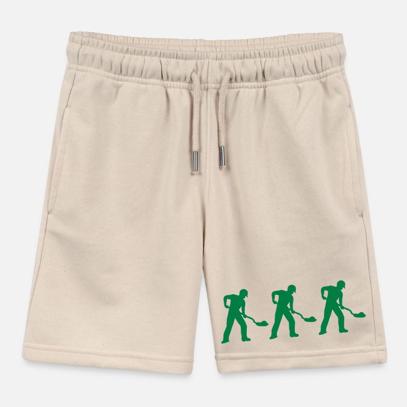 Construction worker 3 Kids Organic Sweat Shorts by Stanley/Stella