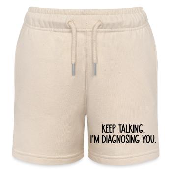 rede weiter, ich stelle eine Diagnose - Kinder Organic Joggingshorts Mini Bolter von Stanley/Stella - Natur - Vorne