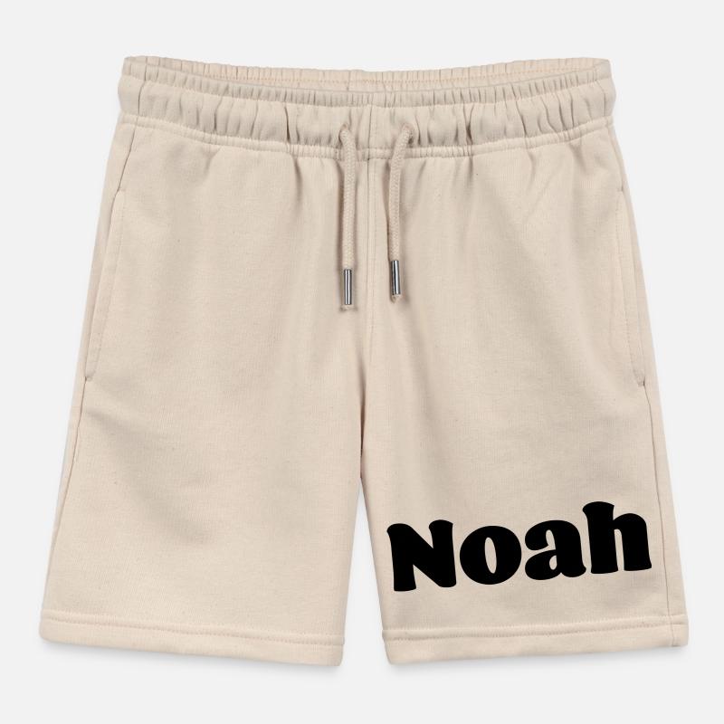 First name Noah Gift Kids Organic Sweat Shorts by Stanley/Stella
